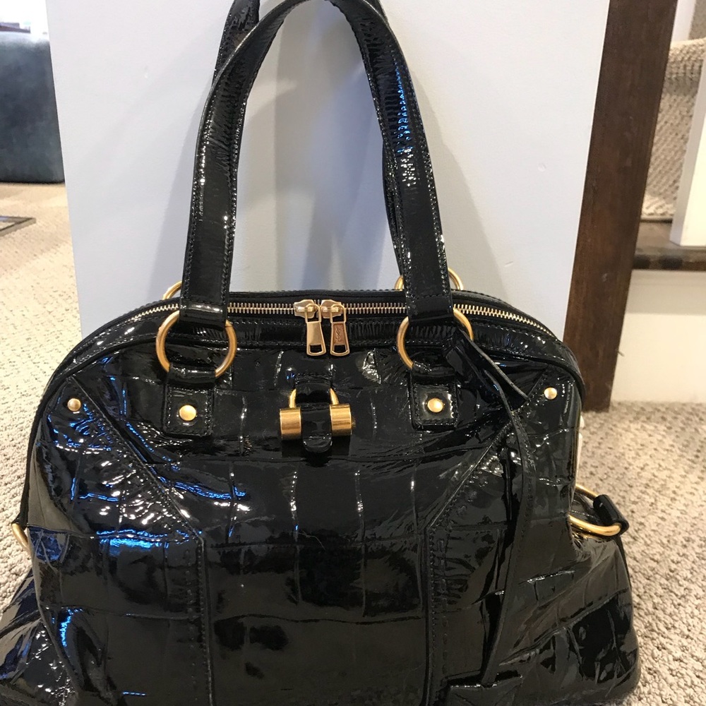 Authentic YSL black patent bag